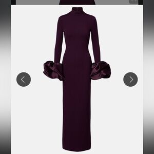 Solace London Viviana Long Sleeve Maxi Dress in Deep Plum